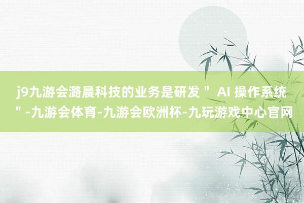 j9九游会潞晨科技的业务是研发＂ AI 操作系统＂-九游会体育-九游会欧洲杯-九玩游戏中心官网