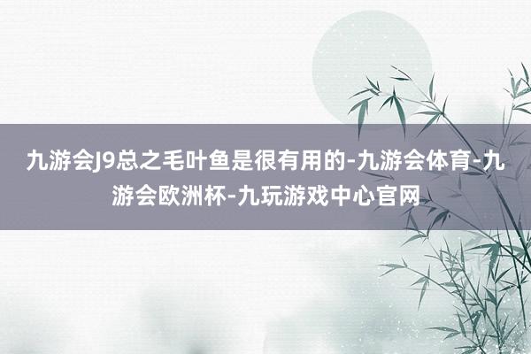 九游会J9总之毛叶鱼是很有用的-九游会体育-九游会欧洲杯-九玩游戏中心官网